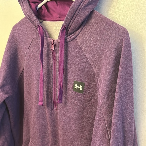 Under Armour Men’s Hooded Sweatshirt Purple Size Medium - Picture 2 of 4